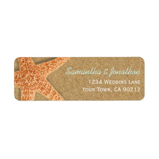 サンドアンドシェルヒトデビーチテーマ ラベル (正面)