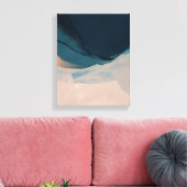 サンドアンドシーウォーターカラービーチホームデコール キャンバスプリント (インサイチュ (リビング))