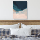 サンドアンドシーウォーターカラービーチホームデコール キャンバスプリント (インサイチュ (寝室))