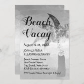 サンドアンドシーパームツリービーチゲタウェイ招待状 招待状 (正面/裏面)
