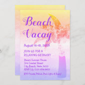 サンドアンドシーパームビーチゲタウェイ招待状 招待状 (正面/裏面)