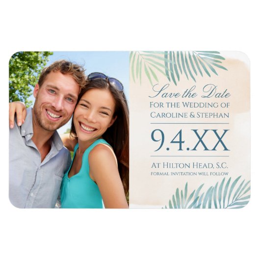 サンドアンドパームズビーチ結婚式 マグネット (横)