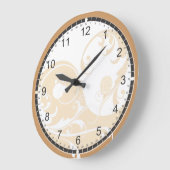 サンドアンドホワイトイン&ヤン ラージ壁時計 (傾斜)