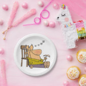 サンドイおもしろいッチで昼寝するスリーピーマン ペーパープレート (パーティー)