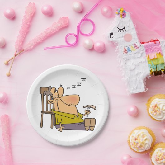 サンドイおもしろいッチで昼寝するスリーピーマン ペーパープレート (パーティー)