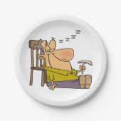 サンドイおもしろいッチで昼寝するスリーピーマン ペーパープレート (正面)