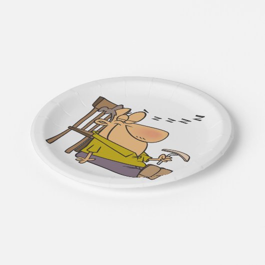 サンドイおもしろいッチで昼寝するスリーピーマン ペーパープレート (アングル)