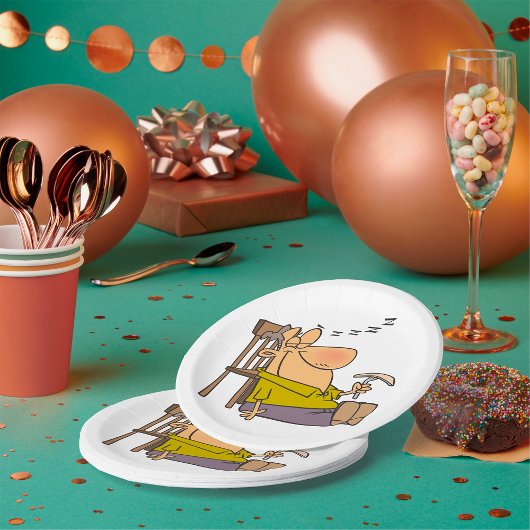 サンドイおもしろいッチで昼寝するスリーピーマン ペーパープレート