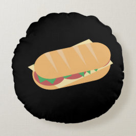 サンドイイタリアンッチサブチーズとレタス・トマト ラウンドクッション