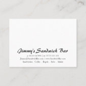 サンドイカッコいいッチストア – 名刺 (裏面)