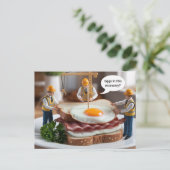 サンドイッチおもしろいを作る建築労働者3 ポストカード (スタンド正面)