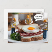 サンドイッチおもしろいを作る建築労働者3 ポストカード (正面/裏面)