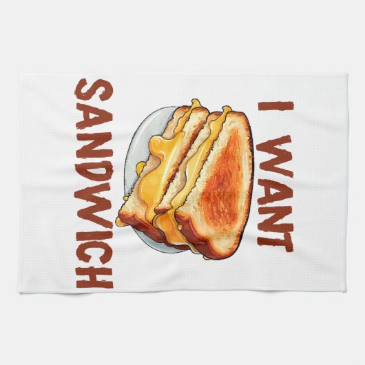 サンドイッチが欲しい キッチンタオル (横)