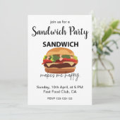 サンドイッチが私を幸せにするパーティー 招待状 (スタンド正面)