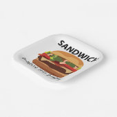 サンドイッチで幸せなパーティー ペーパープレート (傾斜あり)