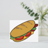 サンドイッチの潜水艦漫画 ポストカード (スタンド正面)