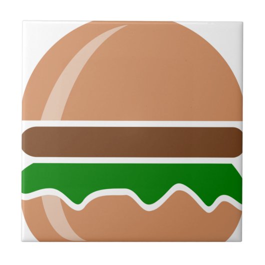 サンドイッチをハンバーガーで食べる タイル (正面)