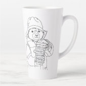 サンドイッチを持った熊 カフェラテマグ (右)