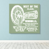 サンドイッチイリノイ1889エンタープライズ風車 キャンバスプリント (インサイチュ (ウッドフロア))