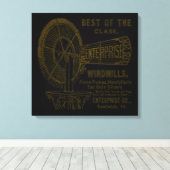 サンドイッチイリノイ1889エンタープライズ風車 キャンバスプリント (インサイチュ (ウッドフロア))