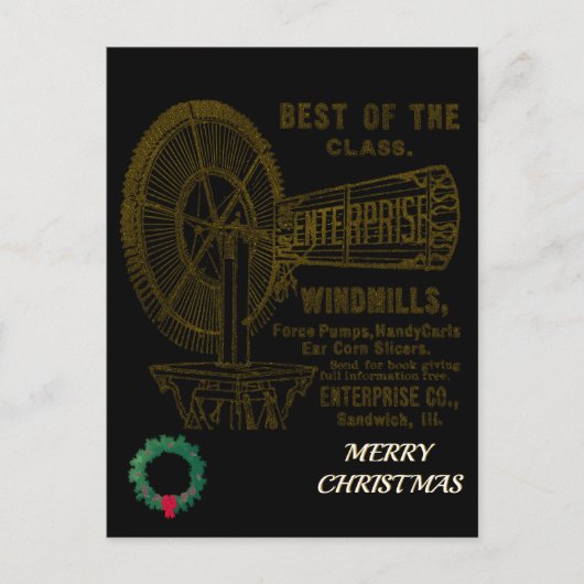 サンドイッチイリノイ1889エンタープライズ風車 ポストカード (正面)