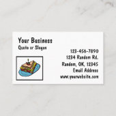 サンドイッチショップのカスタマイズ可能な名刺 名刺 (裏面)