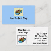 サンドイッチショップのカスタマイズ可能な名刺 名刺 (正面/裏面)