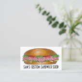 サンドイッチハムチーズホアギーフードデリ 名刺 (スタンド正面)