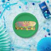 サンドイッチピクニックのサブランチパーティー ペーパープレート (パーティー)