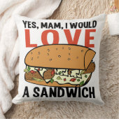 サンドイッチ名前をカスタムするの装飾用クッション クッション (ブランケット)