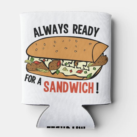 サンドイッチ名前をカスタムする缶クーラー 缶クーラー (裏面)