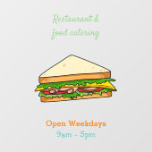 サンドイッチ漫画イラストレーション ウィンドウサイン (シート)