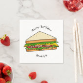 サンドイッチ漫画イラストレーション スタンダードカクテルナプキン (インサイチュ)