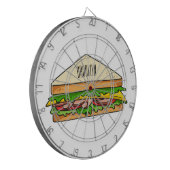 サンドイッチ漫画イラストレーション ダーツボード (正面左)