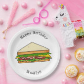 サンドイッチ漫画イラストレーション ペーパープレート (パーティー)
