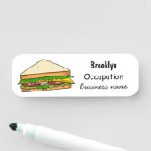 サンドイッチ漫画イラストレーション 名札 (インサイチュ)