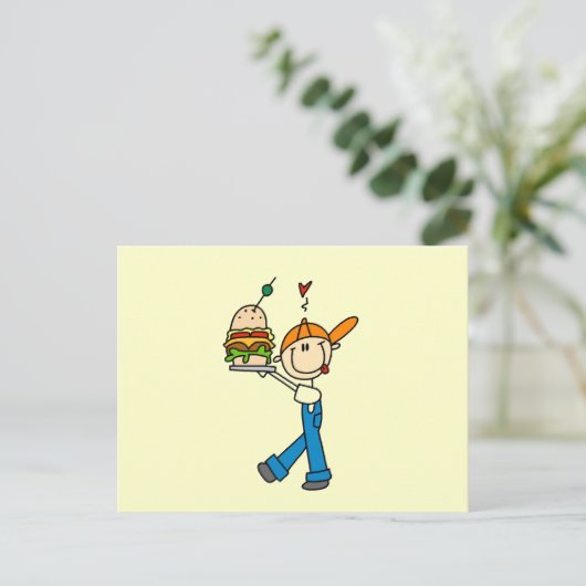 サンドイッチ目利きスティックフィギュア ポストカード (スタンド正面)