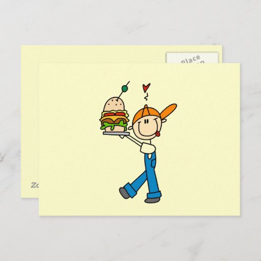 サンドイッチ目利きスティックフィギュア ポストカード (正面/裏面)