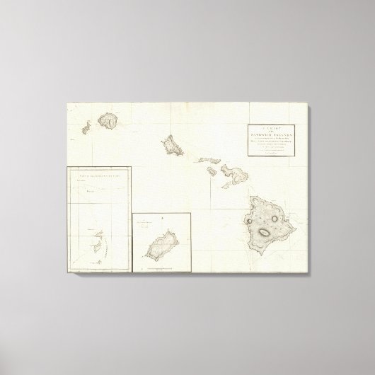 サンドイッチ諸島図 キャンバスプリント (正面)