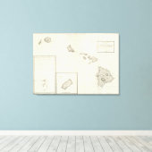 サンドイッチ諸島図 キャンバスプリント (インサイチュ (ウッドフロア))