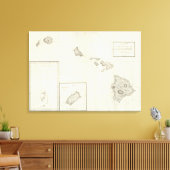 サンドイッチ諸島図 キャンバスプリント (インサイチュ (リビング))