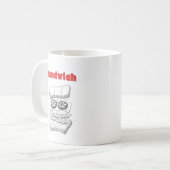 サンドイッチ コーヒーマグカップ (正面左)