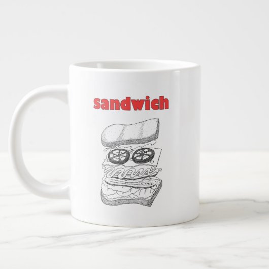 サンドイッチ ジャンボコーヒーマグカップ (左)