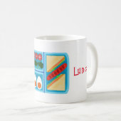 サンドイッチ，ソーセージ，卵，トマト，ランチのブロコリ コーヒーマグカップ (正面右)