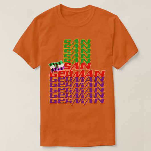 サンドイツカスケード文字2 Tシャツ (デザイン正面)