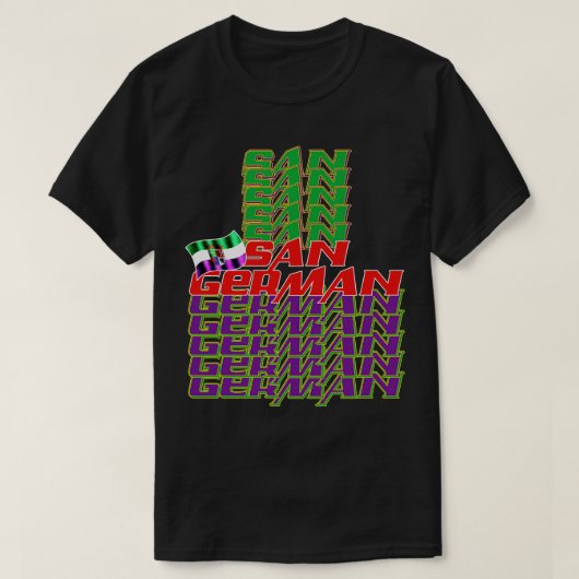 サンドイツカスケード文字3 Tシャツ (デザイン正面)