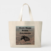 サンドウォッシュベイスンフラットボトムトート ラージトートバッグ (裏面)