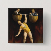 サンドウ ー ジーン・サンドウ ヴォードヴィル ウェイトリフター 缶バッジ (正面)