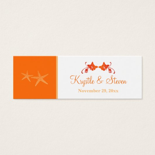 サンドオレンジ、ホワイトトロピカルビーチメッセージカード (正面)