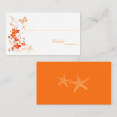 サンドオレンジ、ホワイトトロピカルビーチ座席表 プレイスカード (正面/裏面)